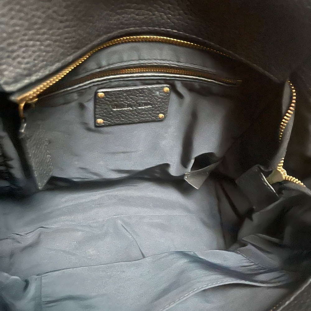 Bimba y Lola black leather woven side panel tote shoulder bag - Picture 6 of 15